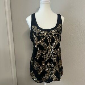 Express Black and Gold Women's Tank Top